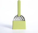 Cat Litter Scoop - Cat Litter Scoop - Cat Litter Scoop - Cat Litter Scoop - Cat Litter Accessories - Cat Litter Scoop with Holder - Cat Toilet Cleaning - Cat Litter Sieve - Cat Litter Scoop - Pet Supplies Cats - Sturdy Plastic Scoop - Green - 1 Piece