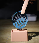Cat Litter Scoop - Cat Litter Scoop - Cat Litter Scoop - Cat Litter Scoop - Cat Litter Accessories - Cat Litter Scoop with Holder - Cat Toilet Cleaning - Cat Litter Sieve - Cat Litter Scoop - Pet Supplies Cats - Sturdy Plastic Scoop - Gray - 1 Piece