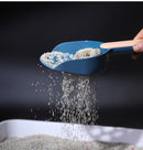 Cat Litter Scoop with Holder - Cat Litter Scoop - Cat Litter Sieve - Cat Litter Accessories - Cat Toilet Scoop - Feces Scoop - Pet Supplies - Cat Litter Care - Cat Litter Sieve Scoop - Dark Blue - 1 Piece