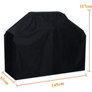 BBQ Cover Waterproof Windproof Fade Resistant Oxford Fabric Compatible with Weber and Brinkmann Barbecue Racks, 145 x 61 x 117 cm