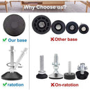 8 Pack Adjustable Leveling Feet M10 x 100 Load Capacity 500 kg Furniture Feet, Diameter 40 mm