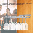 Hanging Glass Holder 2 Row Chrome Stemware Rack Under Shelf