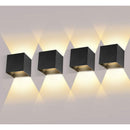 4 Pack 12W LED Wall Lights Adjustable Beam Angle IP65 Waterproof 3000K Warm White