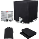 IBC Water Tank Cover Waterproof UV Resistant 420D Tarpaulin with Zipper, 300 L