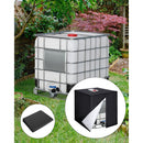 IBC Water Tank Cover Waterproof UV Resistant 420D Tarpaulin with Zipper, 300 L