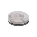 Round Garden Sofa Bed Cover Waterproof 210D Oxford Black, D228 x H83 cm