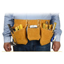 Leather Tool Belt with Pockets Adjustable Nylon Belt, 52 x 22 cm