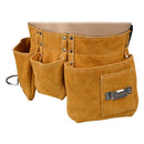 Leather Tool Belt with Pockets Adjustable Nylon Belt, 52 x 22 cm