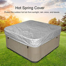 Spa Cover Square Hot Tub Cover Waterproof 190T Polyester Black Gray, 207 x 207 x 30 cm