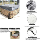 Spa Cover Square Hot Tub Cover Waterproof 190T Polyester Black Gray, 207 x 207 x 30 cm