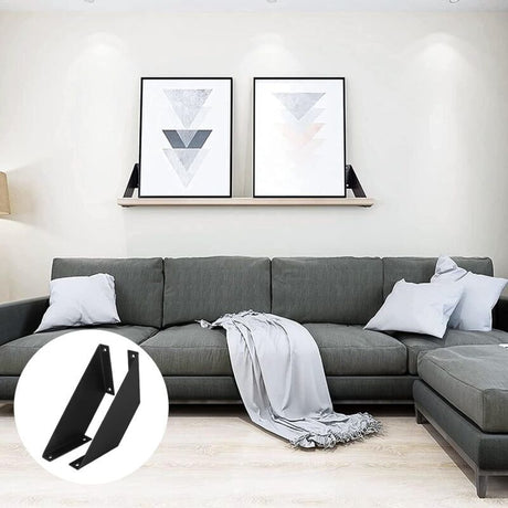 2 Pcs Heavy Duty Metal Shelf Brackets for DIY Shelves, 15 cm
