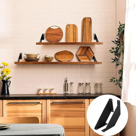 2 Pcs Heavy Duty Metal Shelf Brackets for DIY Shelves, 15 cm