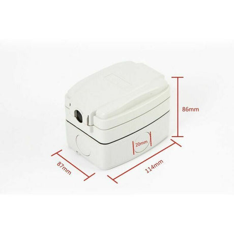 IP66 Waterproof Outdoor Wall Socket Dustproof Single Socket