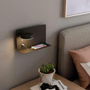 1 Pack Left Side 12W LED Reading Wall Lamp USB Charging 3 CCT Black