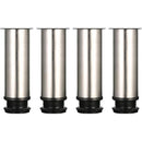 4 Pack Adjustable Furniture Legs Stainless Steel Round Sofa Table Legs, Diameter 50 mm Height 150 mm