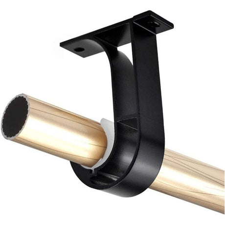 2 Pcs Curtain Rod Brackets Zinc Alloy Wall Ceiling Mount White