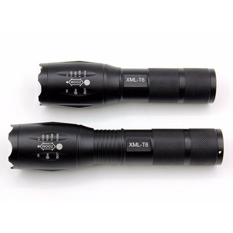 2 Pack LED Torch 1000 Lumens Zoomable Flashlight 5 Modes