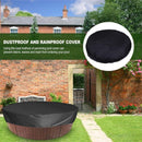 Round Spa Cover Waterproof 190T Brown, 215 x 70 cm