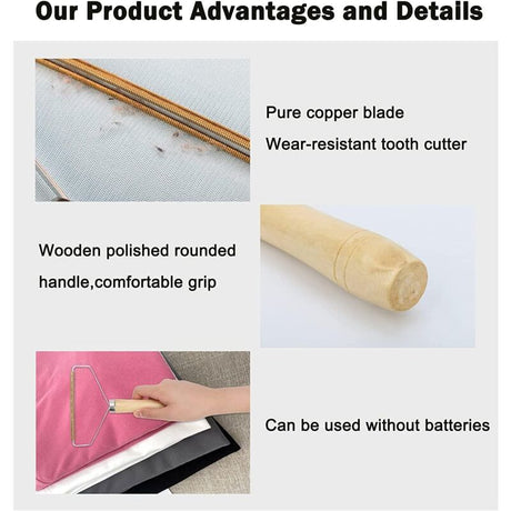 Manual Lint Remover Brush Portable Pet Hair and Carpet Cleaner