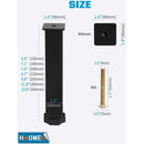 4 Pcs Screw In Metal Bed Legs Adjustable Black, 20 cm