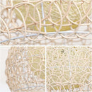 Rattan Chandelier Pendant Light Hand Woven Bamboo Lampshade, 25 cm