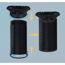 Mobile Air Conditioner Exhaust Hose Kit Black Flat Mouth, Diameter 15 cm Length 22-150 cm