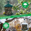 Hanging Metal Bird Feeder Mesh Tube Green