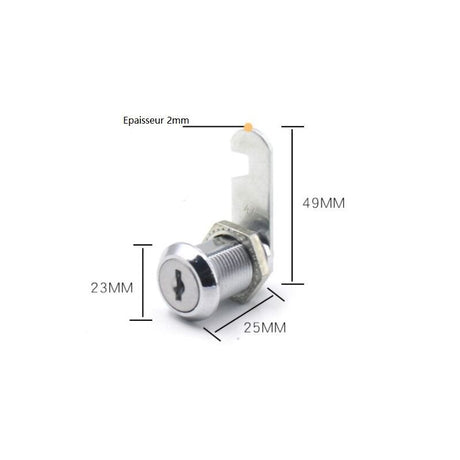 4 Pcs Cylinder Furniture Locks for Cupboards Cabinets and Wardrobes, 25 mm