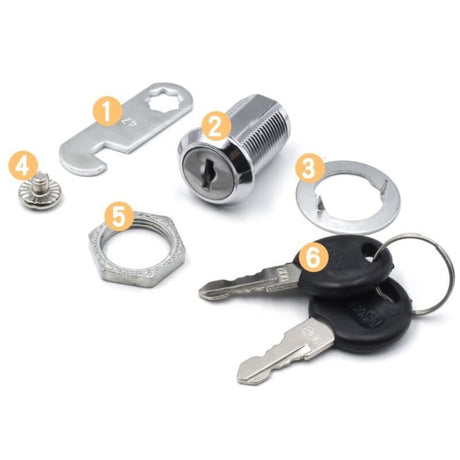 4 Pcs Cylinder Furniture Locks for Cupboards Cabinets and Wardrobes, 25 mm