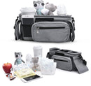 Universal storage bag for stroller - with drink holder - cup holder - stroller storage accessories - large capacity stroller bag