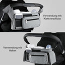Universal storage bag for stroller - with drink holder - cup holder - stroller storage accessories - large capacity stroller bag