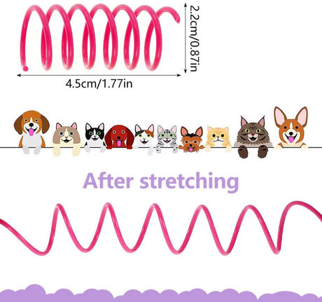 Cat Feather Sniffing Pack - Colored - 6 pieces | Cat Toys - Spring - Cat Toys - Springs - Cat Toy - Toys for Cats - Play Feather - Kittens
