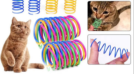 Cat Feather Sniffing Pack - Colored - 6 pieces | Cat Toys - Spring - Cat Toys - Springs - Cat Toy - Toys for Cats - Play Feather - Kittens