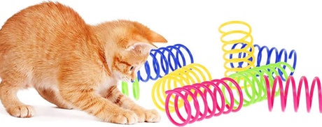 Cat Feather Sniffing Pack - Colored - 6 pieces | Cat Toys - Spring - Cat Toys - Springs - Cat Toy - Toys for Cats - Play Feather - Kittens