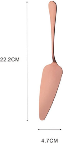 Cake Peel | Pizza Peel | Cake Cutter | Pizza Cutter | With Serrated Edge | Stainless Steel | Bronze