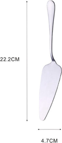 Cake Peel | Pizza Peel | Cake Cutter | Pizza Cutter | With Serrated Edge | Stainless Steel | Bronze