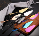 Cake Peel | Pizza Peel | Cake Cutter | Pizza Cutter | With Serrated Edge | Stainless Steel | Bronze