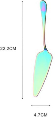 Cake Peel | Pizza Peel | Cake Cutter | Pizza Cutter | With Serrated Edge | Stainless Steel | Bronze