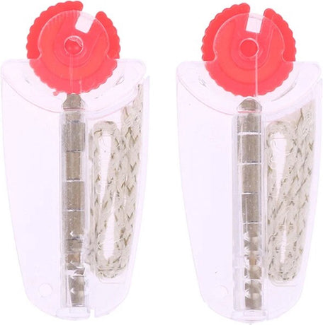 2x Flint Dispenser With Wick | 12 Flints | 2 Wicks