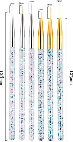 Nail Art Pens Set of 3 | Nail Brushes | GOLD