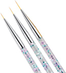 Nail Art Pens Set of 3 | Nail Brushes | GOLD