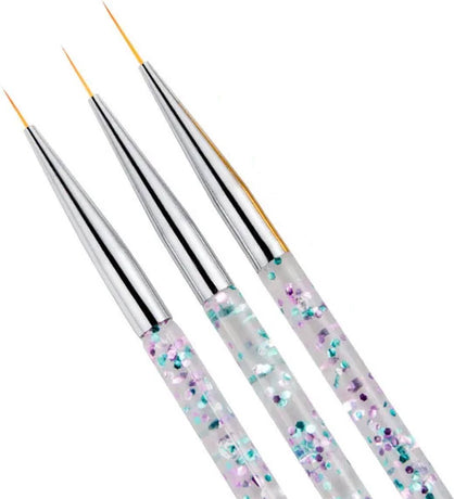 Nail Art Pens Set of 3 | Nail Brushes | GOLD