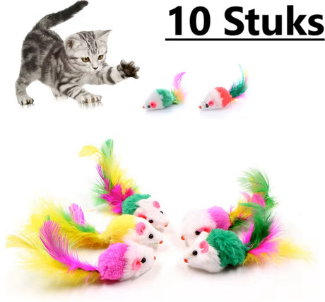 10x Plush Toy Mouse | Cat Toys | Toy Mice | Play Mouse