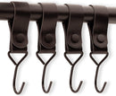 Brute Strength - Multifunctional Hook with Leather Loop - Cognac - 2 pieces - Coat Hook - Camping Hook - Leather - Hanging Hooks - Towel Hooks