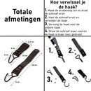 Brute Strength - Multifunctional Hook with Leather Loop - Cognac - 2 pieces - Coat Hook - Camping Hook - Leather - Hanging Hooks - Towel Hooks