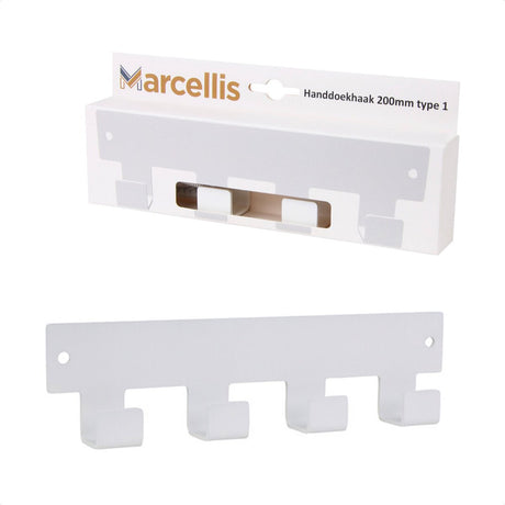 Marcellis - 1x Industrial towel hook - towel holder - hanging hook - 6 hooks - stainless steel