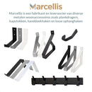 Marcellis - 1x Industrial towel hook - towel holder - hanging hook - 6 hooks - stainless steel