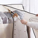 Dustproof Clothes Rack Cover Expandable Hanging Closet Cover Shoulder Dust Cover Clothes Protector for Coats Suits Dresses Beige