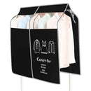 Dustproof Clothes Rack Cover Expandable Hanging Closet Cover Shoulder Dust Cover Clothes Protector for Coats Suits Dresses Black