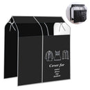 Dustproof Clothes Rack Cover Expandable Hanging Closet Cover Shoulder Dust Cover Clothes Protector for Coats Suits Dresses Black